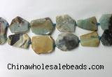 CNG7980 25*30mm - 35*45mm freeform amazonite slab beads