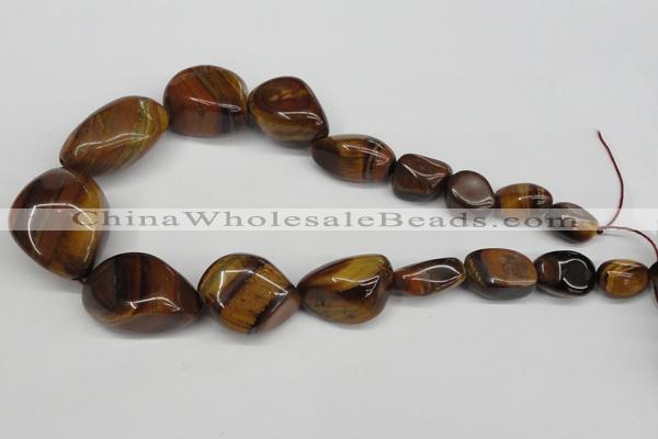 CNG80 15.5 inches 10*15mm - 25*35mm nuggets yellow tiger eye beads