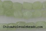 CNG806 15.5 inches 8*12mm faceted nuggets New jade beads