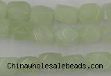 CNG806 15.5 inches 8*12mm faceted nuggets New jade beads