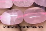CNG8060 15.5 inches 8*10mm - 10*14mmm nuggets rose quartz beads