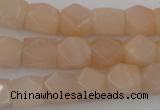 CNG812 15.5 inches 9*12mm faceted nuggets pink aventurine beads