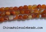 CNG8134 15.5 inches 8*12mm nuggets striped agate beads wholesale