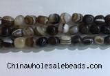 CNG8142 15.5 inches 8*12mm nuggets striped agate beads wholesale