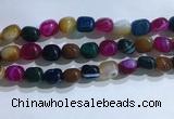 CNG8145 15.5 inches 8*12mm nuggets striped agate beads wholesale