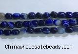 CNG8189 15.5 inches 10*14mm nuggets striped agate beads wholesale