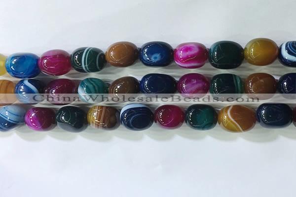 CNG8242 15.5 inches 12*16mm nuggets striped agate beads wholesale