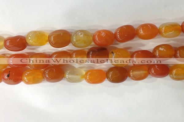 CNG8249 15.5 inches 13*18mm nuggets agate beads wholesale