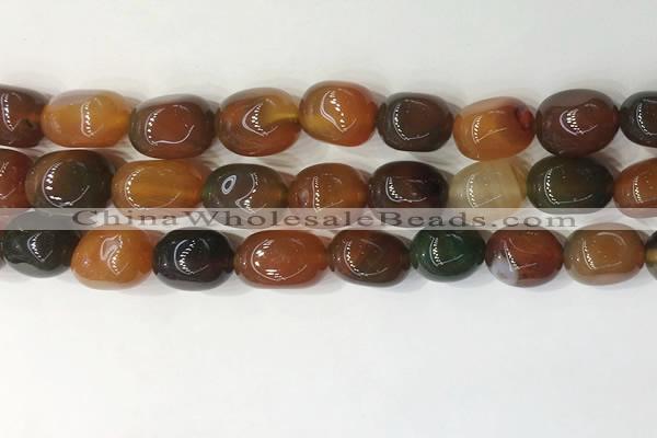 CNG8251 15.5 inches 13*18mm nuggets agate beads wholesale