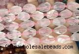 CNG8506 10*14mm - 13*18mm faceted nuggets rose quartz beads