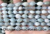 CNG8509 15.5 inches 6*8mm - 8*12mm faceted nuggets aquamarine beads