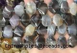 CNG8551 15.5 inches 13*18mm - 15*25mm faceted freeform grey agate beads
