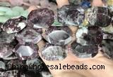 CNG8560 22*30mm - 25*35mm faceted freeform tourmaline beads