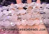 CNG8578 13*18mm - 15*20mm faceted nuggets white crystal beads