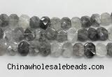 CNG8612 10*13mm - 12*16mm faceted freeform cloudy quartz beads