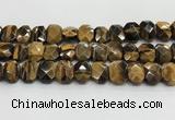 CNG8620 10*13mm - 12*16mm faceted freeform yellow tiger eye beads