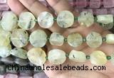 CNG8656 15.5 inches 10mm - 20mm freeform green rutilated quartz beads