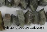 CNG867 15.5 inches 8*15mm – 13*24mm faceted nuggets labradorite beads