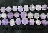 CNG8671 12*20mm - 20*33mm faceted nuggets lavender amethyst beads