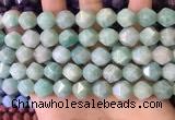 CNG8713 15.5 inches 12mm faceted nuggets amazonite gemstone beads