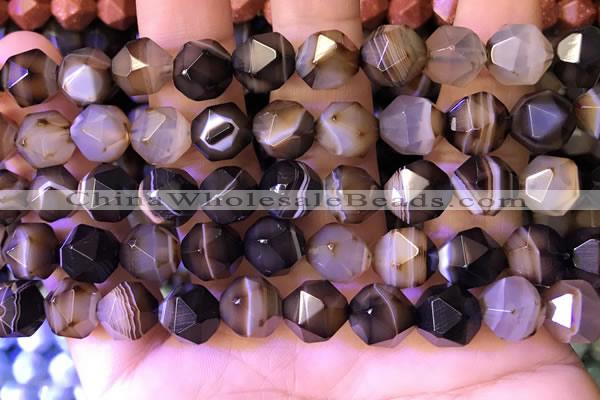 CNG8722 15.5 inches 10mm faceted nuggets agate gemstone beads
