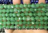 CNG8766 15.5 inches 8mm faceted nuggets green aventurine beads