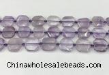 CNG8800 15.5 inches 16mm - 20mm faceted freeform amethyst beads