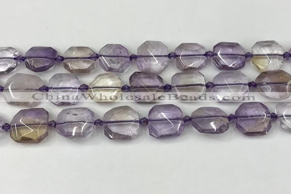 CNG8801 15.5 inches 16mm - 20mm faceted freeform ametrine beads