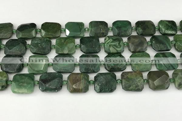 CNG8823 15.5 inches 16mm - 20mm faceted freeform african jade beads