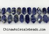 CNG8903 10*25mm - 14*30mm faceted nuggets sodalite beads