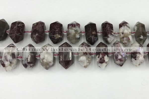 CNG8904 10*25mm - 14*30mm faceted nuggets tourmaline beads