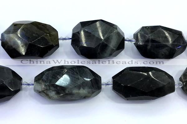 CNG8983 15 inches 30*35mm - 40*50mm faceted nuggets labradorite beads