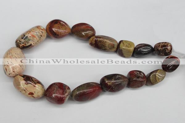 CNG90 15.5 inches 10*18mm - 20*35mm nuggets jasper gemstone beads