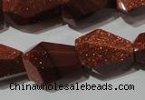 CNG906 15.5 inches 13*18mm – 15*22mm faceted nuggets goldstone beads