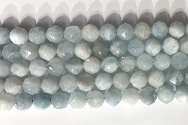 CNG9086 15.5 inches 10mm faceted nuggets aquamarine gemstone beads