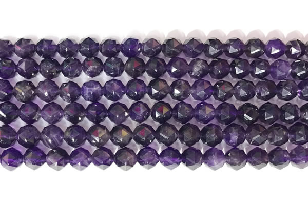 CNG9093 15.5 inches 8mm faceted nuggets amethyst gemstone beads