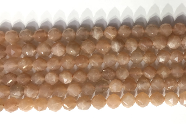 CNG9096 15.5 inches 8mm faceted nuggets moonstone gemstone beads