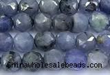 CNG9107 15 inches 4mm faceted nuggets tanzanite beads