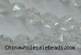 CNG911 15 inches 8mm faceted nuggets white crystal beads