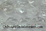 CNG914 15 inches 14mm faceted nuggets white crystal beads