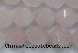 CNG923 15 inches 16mm faceted nuggets rose quartz beads