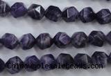 CNG928 15 inches 8mm faceted nuggets amethyst gemstone beads