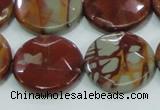 CNJ01 15.5 inches 25mm faceted coin natural noreena jasper beads