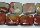 CNJ16 15.5 inches 20*20mm faceted square natural noreena jasper beads