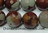 CNJ20 15.5 inches 18mm faceted round natural noreena jasper beads