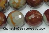 CNJ21 15.5 inches 20mm faceted round natural noreena jasper beads