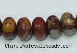 CNJ24 15.5 inches 10*16mm faceted rondelle natural noreena jasper beads