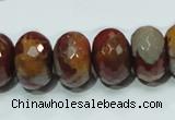 CNJ25 15.5 inches 12*18mm faceted rondelle natural noreena jasper beads