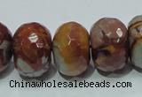 CNJ26 15.5 inches 14*20mm faceted rondelle natural noreena jasper beads