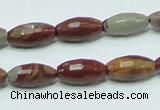 CNJ27 15.5 inches 8*16mm faceted rice natural noreena jasper beads